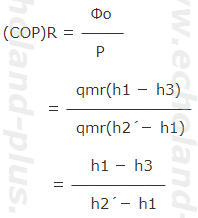 もう一つのCOP計算式（(COP)R=Φo／P）