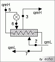 中間冷却器熱収支用説明図